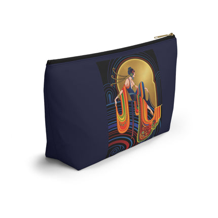 Art Deco Muse Cosmetic Bag – Elegant Poise & Golden Radiance