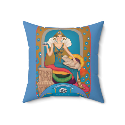 April & Diamond (from the Gem Series) by Sofia Chiostri Spun Polyester Square Pillow