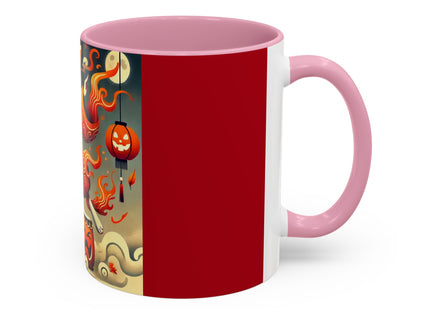 Jack-O’-Lantern Drums & The Kabuki Rabbit Colorful Mugs (11oz, 15oz)