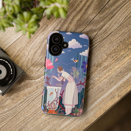 🐠🌸 The Enchanted Aquarium Garden Phone Case – Art Deco Underwater Fantasy