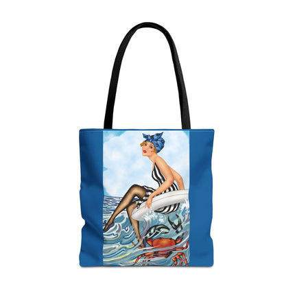Playful Waves and Fashion Follies Tote Bag (AOP)