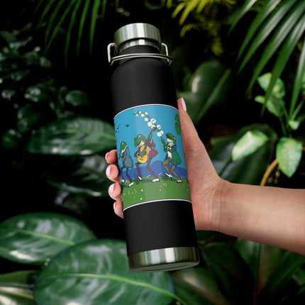 Frog and Beetle Band Copper Vacuum Insulated Bottle, 22 oz