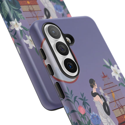 🌸🐦 The Lady Of The Garden Birdcage Phone Case – Art Deco Floral Elegance