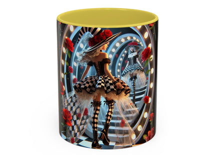 Halloween Witch Through the Mirror Colorful Mugs (11oz, 15oz)