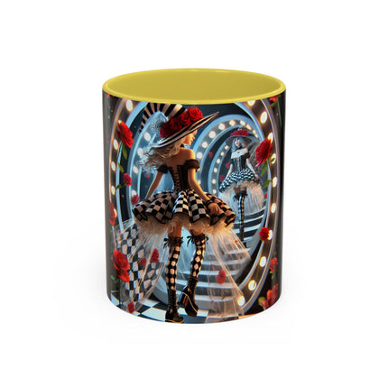 Halloween Witch Through the Mirror Colorful Mugs (11oz, 15oz)