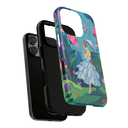 🌸☂️ A Stroll Through The Enchanted Forest Phone Case – Art Deco Floral Fantasy