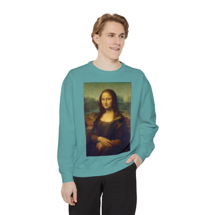 Mona Lisa by Leonardo da Vinci Unisex Garment-Dyed Sweatshirt