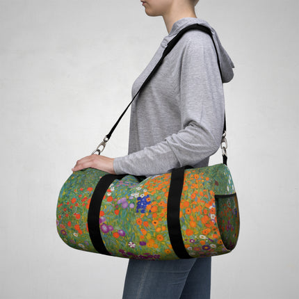 Cottage Garden by Gustav Klimt Duffle Bag