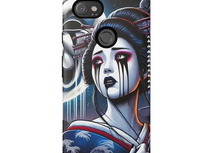 Geisha’s Black Ink Tears Phone Cases