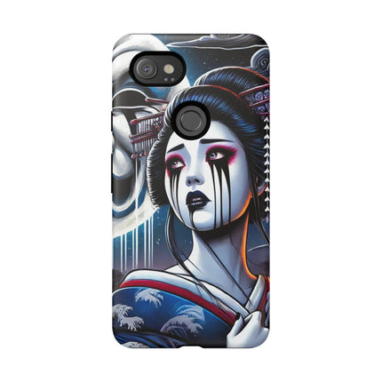 Geisha’s Black Ink Tears Phone Cases