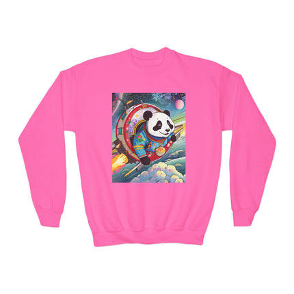 Panda-naut Youth Crewneck Sweatshirt – Cosmic Adventure & Playful Exploration