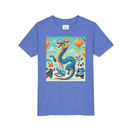 Blue & Gold Dragon Festival Parade Youth Short Sleeve Tee