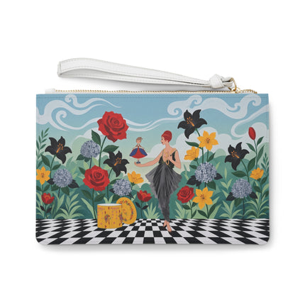 🌹🎭 The Lady Of The Little Dancer Clutch Bag – Art Deco Floral Fantasy