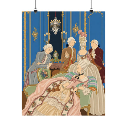 🌹👑 The Dangerous Liaisons Salon Matte Vertical Poster – George Barbier Rococo Elegance