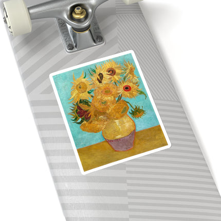 Vase with Twelve Sunflowers by Vincent Van Gogh Kiss-Cut Stickers (4 Sizes)