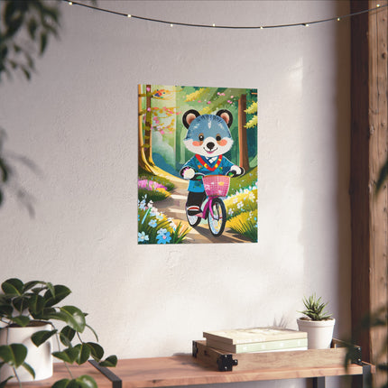Furry Cyclist Fine Art Posters