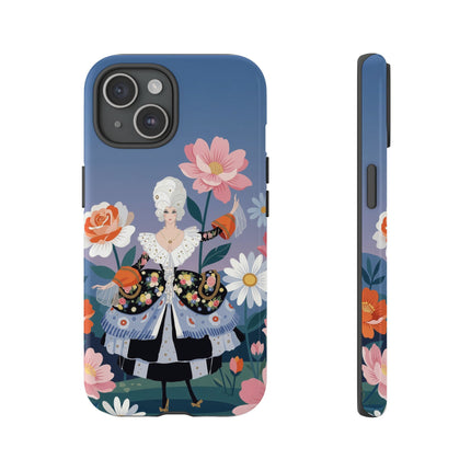 🌸🎀 The Grand Floral Promenade Phone Case – Art Deco Fashion Fantasy