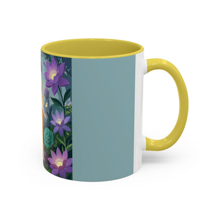 The Lady Of The Moonlit Garden Colorful Mugs – Art Deco Botanical Serenity