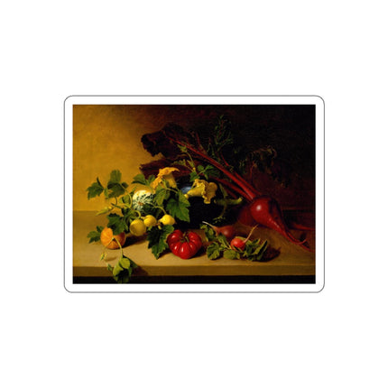 Still Life with Vegetables by James Peale Die-Cut Stickers (5 Sizes)
