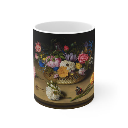 Flower Still Life by Ambrosius Bosschaert Ceramic Mug 11oz