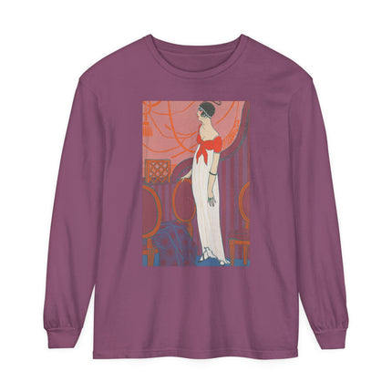 L’Entracte by Georges Lepape Garment-dyed Long Sleeve T-Shirt