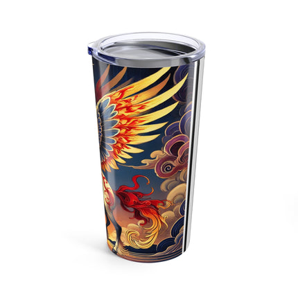 Flame-Winged Horse at Sunset Tumbler 20oz