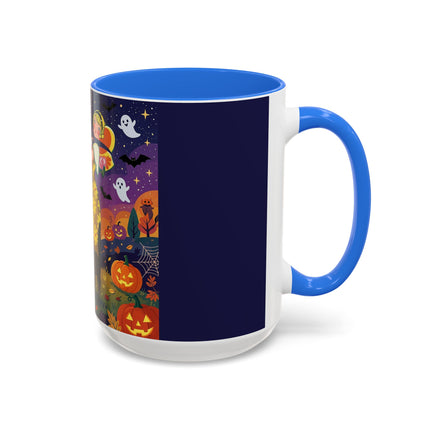 🎃🐈‍⬛ The Pumpkin Moon Embrace Colorful Mug – Whimsical Halloween Charm