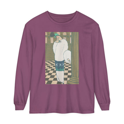 Les Hermines by Georges Lepape Garment-dyed Long Sleeve T-Shirt