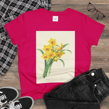 Choix des plus belles fleurs, Plate 052 by Pierre Joseph Redouté  Women's Midweight Cotton Tee
