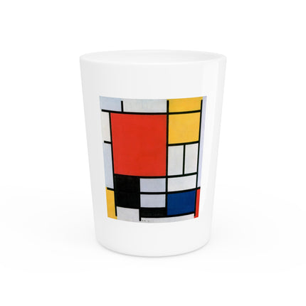 Composition with Red, Yellow, Blue, and Black by Piet Mondrian Ceramic Shot Glass