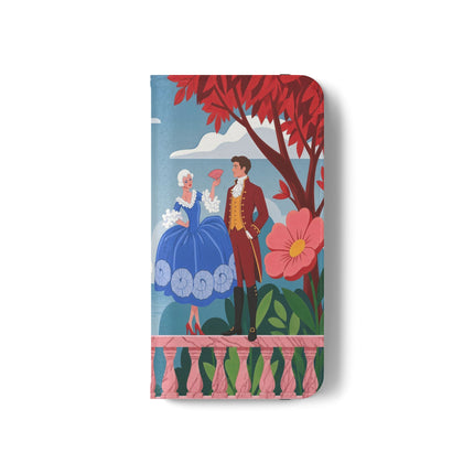 🌺🎭 The Grand Garden Courtship Flip Case – Art Deco Floral Romance