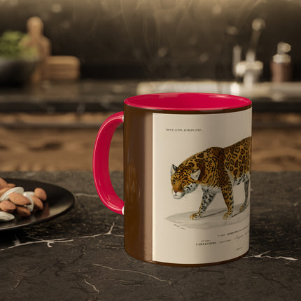 Jaguar by Charles Dessalines D' Orbigny Colorful Mugs, 11oz