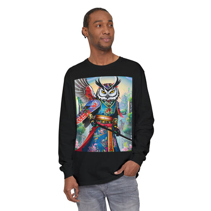 Cyberpunk Samurai Owl Long Sleeve T-Shirt