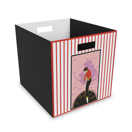 Woman Waiting for her Beloved at 1:59 Felt Storage Box