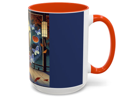 Court Magician with Ghost Butterflies Colorful Mugs (11oz, 15oz)