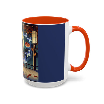 Court Magician with Ghost Butterflies Colorful Mugs (11oz, 15oz)