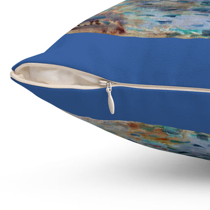 Sunrise by Claude Monet Spun Polyester Square Pillow