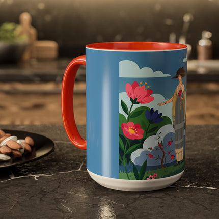 Garden Of New Beginnings Colorful Mugs – Art Deco Floral Elegance