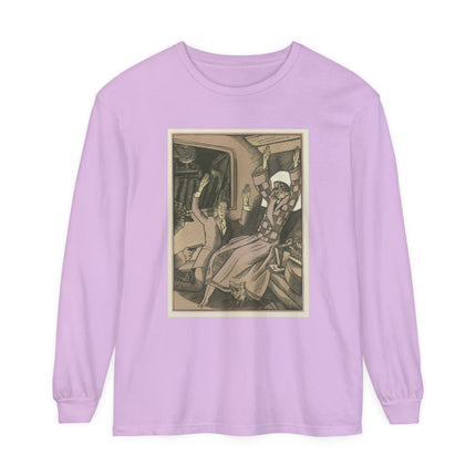 L’Attentat by Fernand Siméon Garment-dyed Long Sleeve T-Shirt