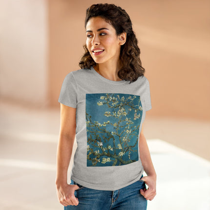 Almond Blossom by Vincent van Gogh Women's Midweight Cotton Tee