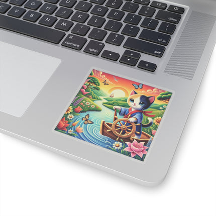 Sailor Kitten’s River Adventure Kiss-Cut Stickers (4 Sizes)
