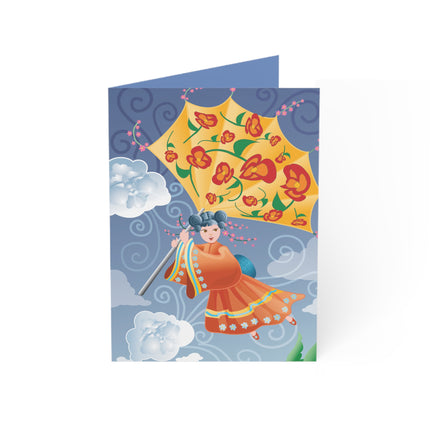Flight of Blossoms Greeting Cards (1, 10, 30, and 50pcs)