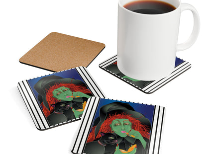 Mirror, Mirror A Witch's Touch Corkwood Coaster Set