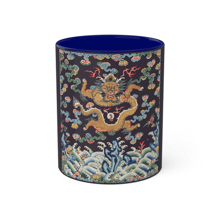Rank Badge with Dragon with Deer Hooves Colorful Mugs, 11oz
