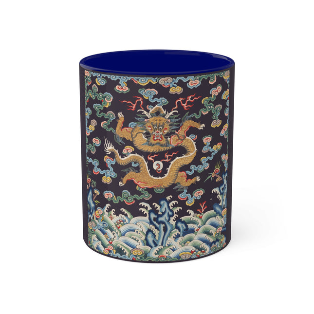 Rank Badge with Dragon with Deer Hooves Colorful Mugs, 11oz