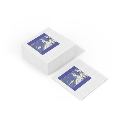Coastal Elegance White Coined Napkins