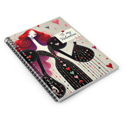 To My Valentine Spiral Notebook - Ruled Line