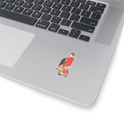 Japanese Woman by Hosoda Eishi Kiss-Cut Stickers (4 Sizes)