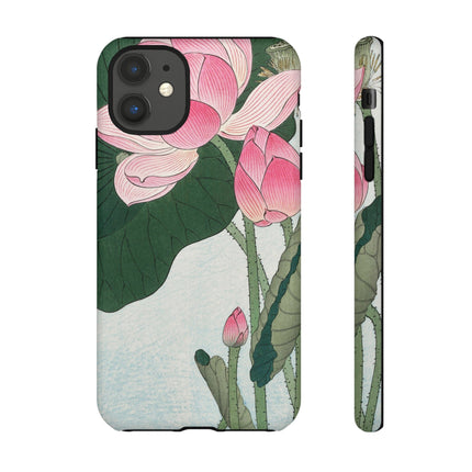 Blooming Lotus Flowers by Ohara Koson Phone Cases