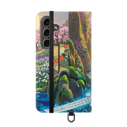🐆⚔️ Circuit Samurai Jaguar Flip Case – Neon Power & Electric Honor